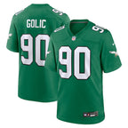 Mike Golic Philadelphia Eagles Nike Alternate Game Jersey - Kelly Green/Green