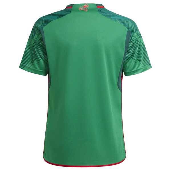 Mexico National Team adidas Youth 2022/23 Home Blank Replica Jersey - Green