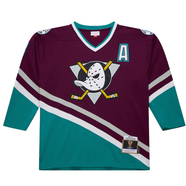 Teemu Selanne Anaheim Ducks 1996-97 Power Play Jersey - Purple/White