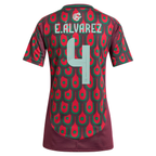 Edson Alvarez Mexico National Team adidas Women's 2024 Home Replica Player Jersey - Burgundy/Green