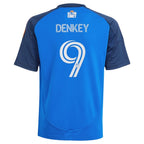Kévin Denkey FC Cincinnati adidas Youth 2025 Orange and Blue Legacy Kit Replica Player Jersey - Blue