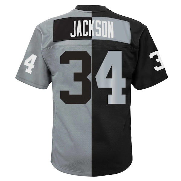 Bo Jackson Las Vegas Raiders Youth Split Legacy Jersey - Black/Silver