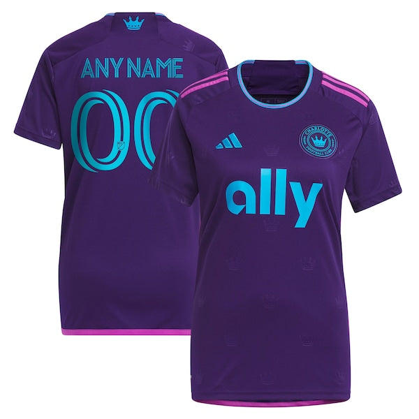 Charlotte FC adidas Women's 2023 Crown Jewel Kit Replica Custom Jersey - Purple