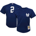 Derek Jeter New York Yankees Youth Team Cooperstown Collection Mesh Batting Practice Jersey - Navy