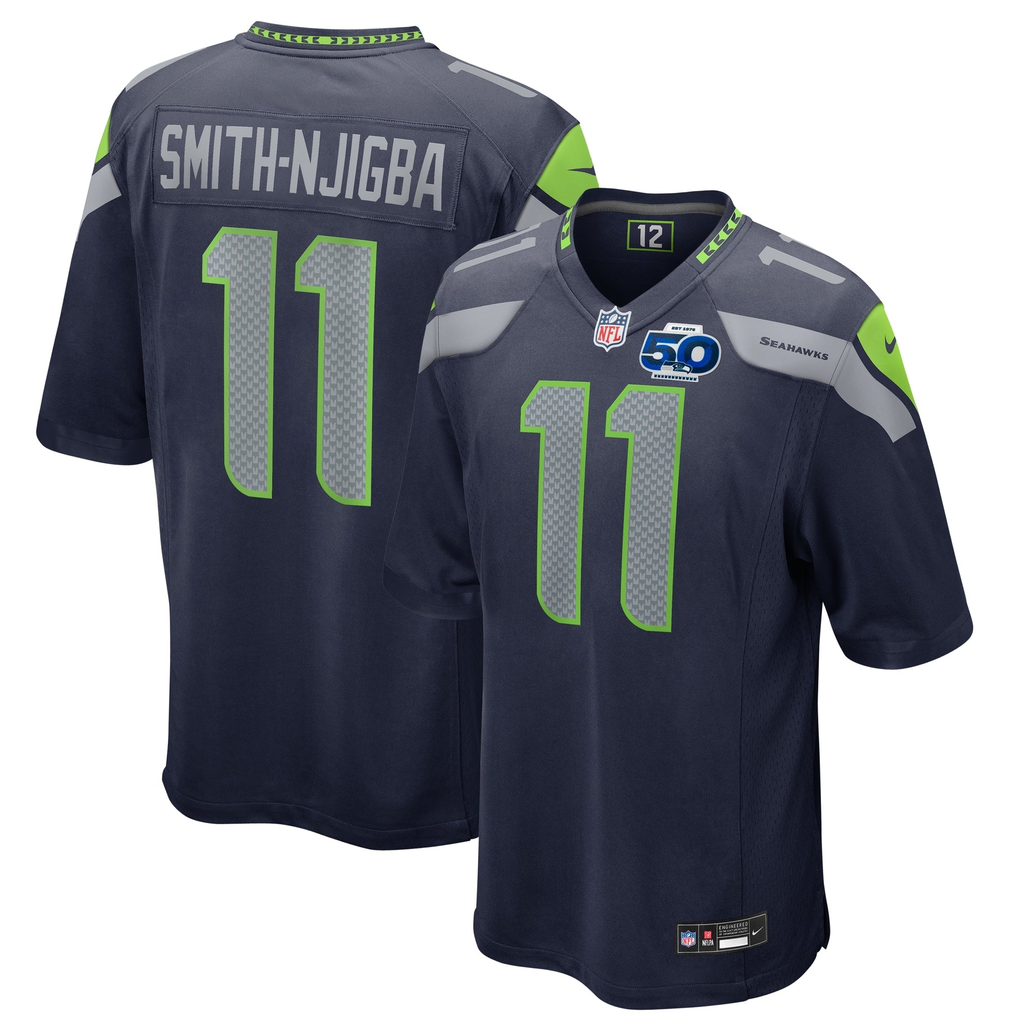 Jaxon Smith-Njigba Seattle Seahawks Nike Alternate 50th Season Game Jersey - Royal/College Navy