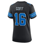 Jared Goff Detroit Lions Nike Women's 2nd Alternate Game Jersey - Black/Blue