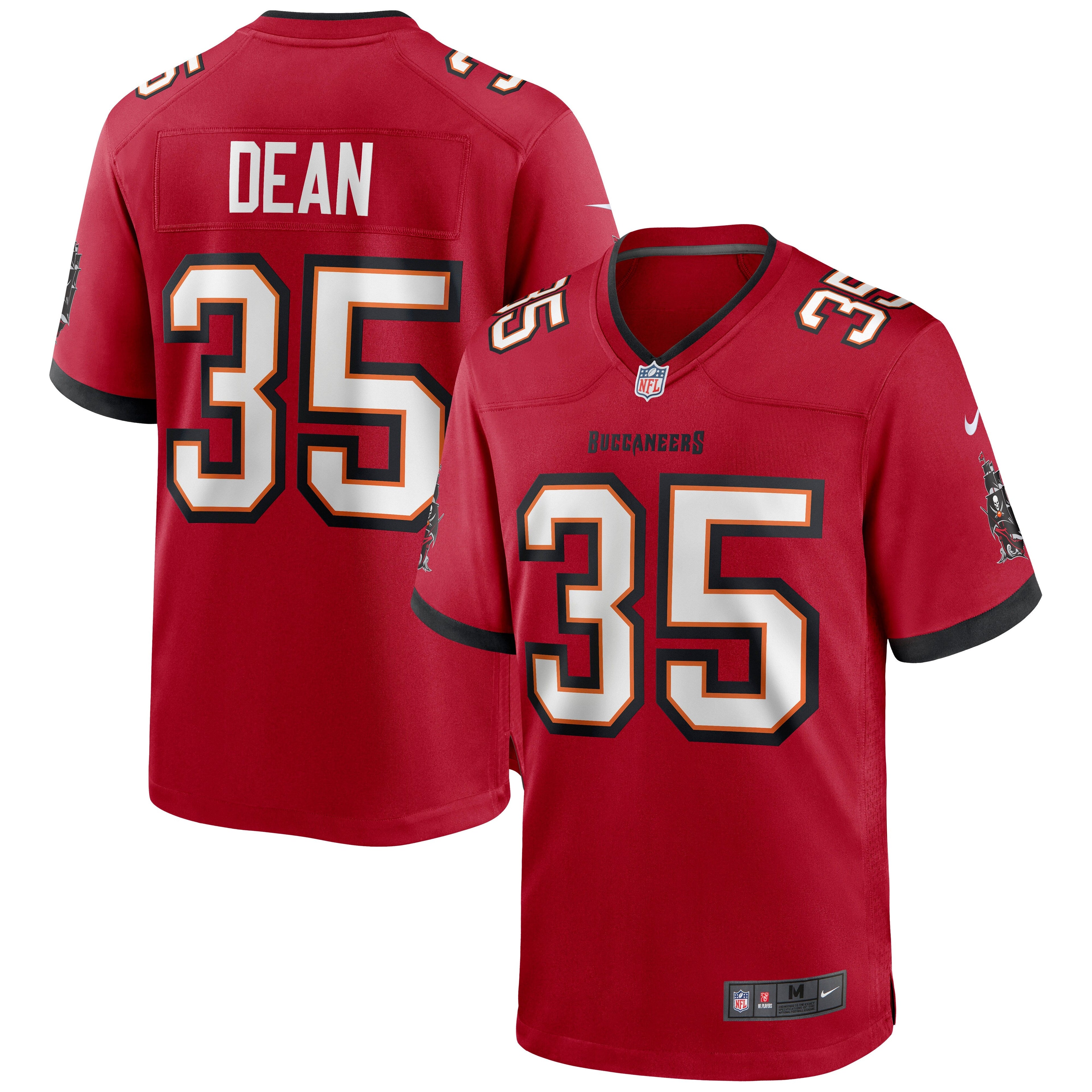 Jamel Dean Tampa Bay Buccaneers Nike Throwback Game Jersey - Orange/Red