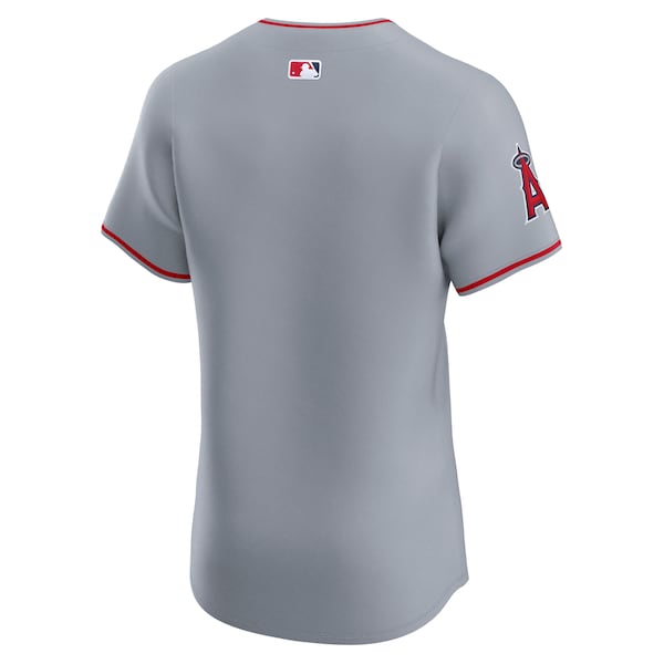Los Angeles Angels Nike Road Vapor Premier Elite Patch Jersey - Gray