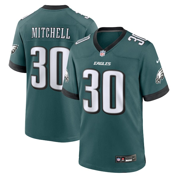 Quinyon Mitchell Philadelphia Eagles Nike 2024 NFL Draft First Round Pick Player Game Jersey - Midnight Green