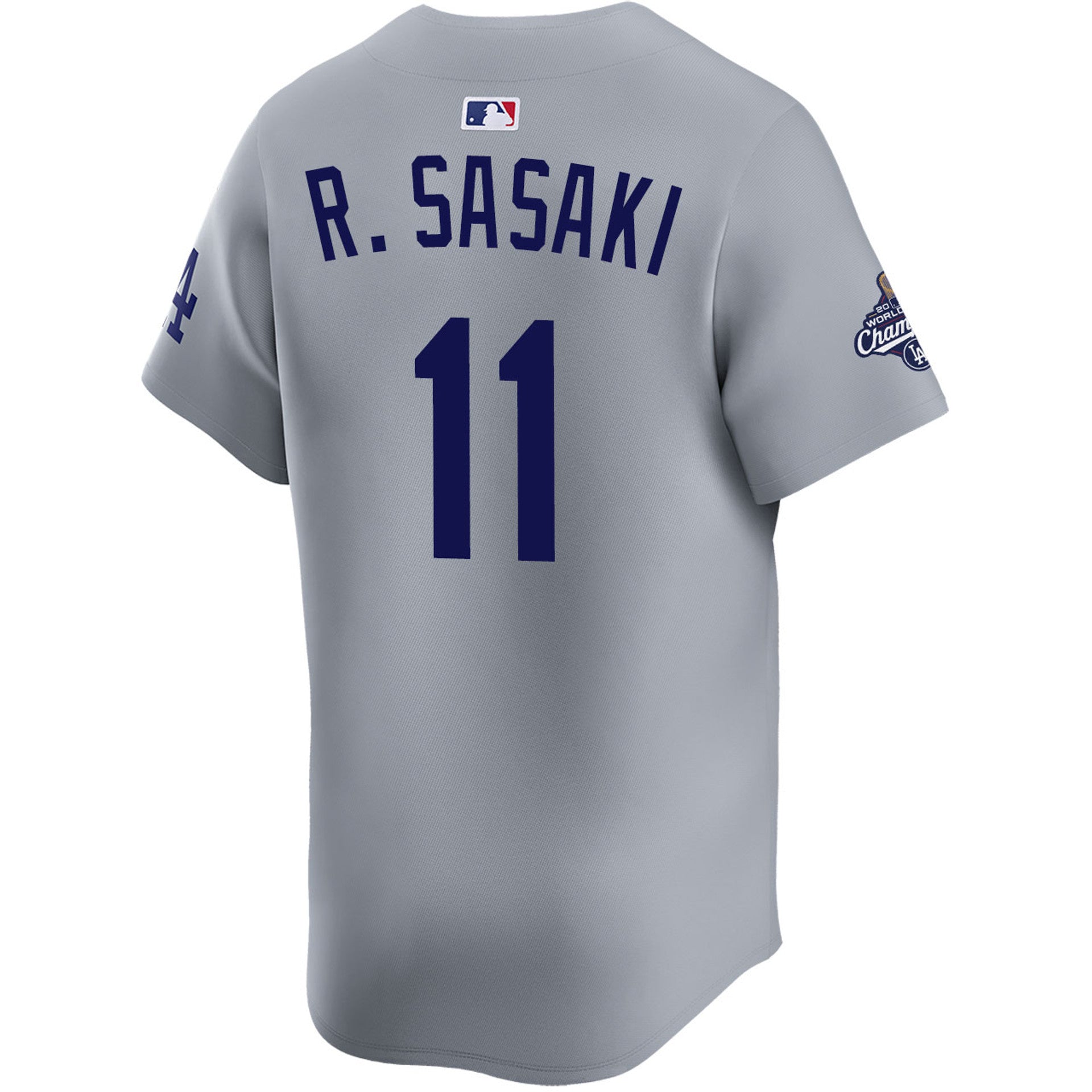 Roki Sasaki  Los Angeles Dodgers Nike 2025 World Series Champions Limited Player Jersey - Grey