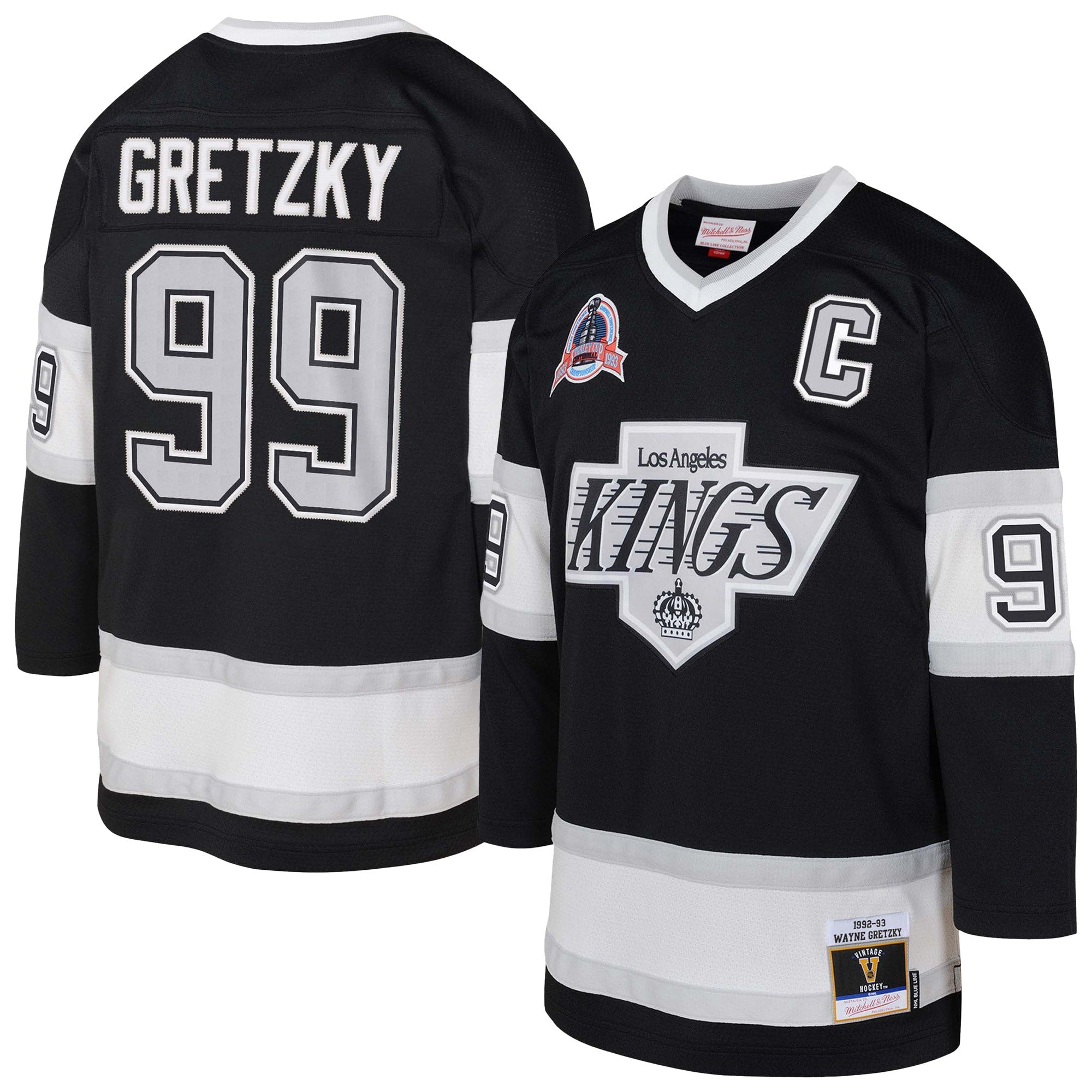 Wayne Gretzky Los Angeles Kings  Youth 1995/96 Power Play Throwback Alternate Player Jersey with Captain Patch - White/Black