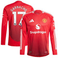 Alejandro Garnacho Manchester United 2024/25 Home Authentic Long Sleeve Player Jersey - Red