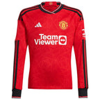 Diogo Dalot Manchester United adidas 2023/24 Home Replica Long Sleeve Player Jersey - Red