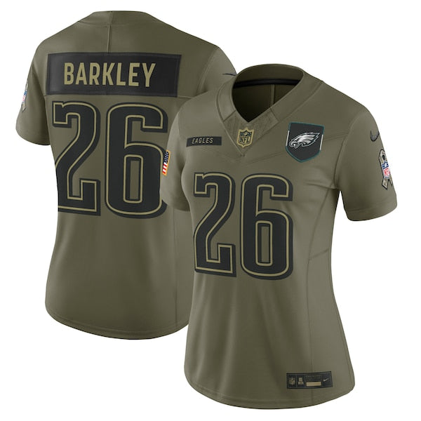 Saquon Barkley Philadelphia Eagles Nike Women's 2025 Salute to Service Limited Jersey - Olive