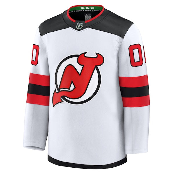New Jersey Devils  Away Premium Custom Jersey - White/Black/Red