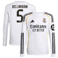 Jude Bellingham Los Merengues adidas Youth 2025/26 Home Replica Long Sleeve Jersey - White