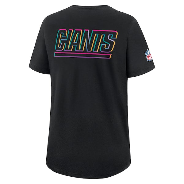 New York Giants Nike Women's 2025 NFL Crucial Catch Tri-Blend Dri-FIT T-Shirt - Black