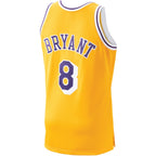 Men's Los Angeles Lakers Kobe Bryant Gold 1996-97 Hardwood Classics Authentic Player Jersey