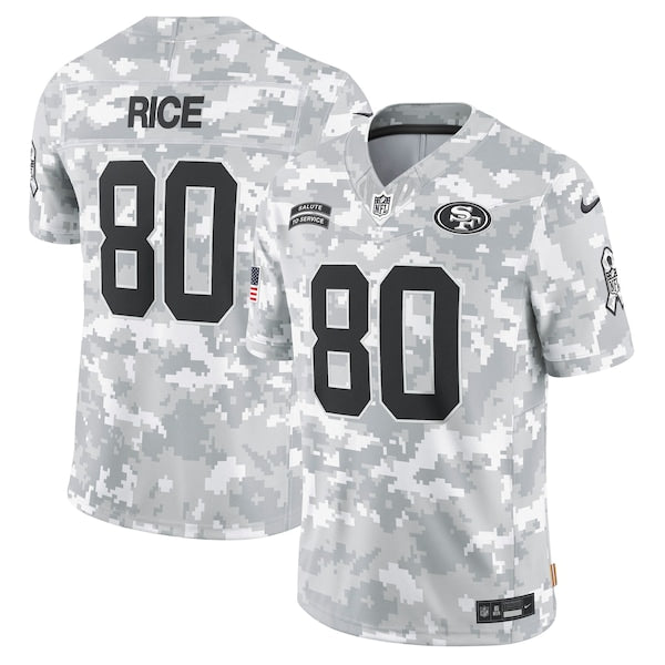 Jerry Rice San Francisco 49ers Nike 2024 Salute to Service Retired Player Limited Jersey - Arctic Camo