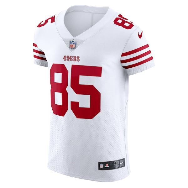 George Kittle San Francisco 49ers Nike Vapor Elite Jersey - White/Red/Scarlet