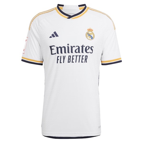 Eduardo Camavinga Los Merengues adidas 2023/24 Home Authentic Jersey - White/Navy