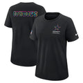Dallas Cowboys Nike Women's 2025 NFL Crucial Catch Tri-Blend Dri-FIT T-Shirt - Black