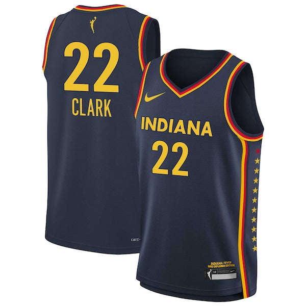 Caitlin Clark Indiana Fever Nike Youth 2024 WNBA Draft Explorer Edition Victory Player Jersey - Navy