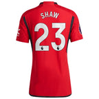 Luke Shaw Manchester United adidas 2023/24 Home Authentic Player Jersey - Red/Green