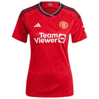 Kobbie Mainoo Manchester United adidas Women's 2023/24 Home Replica Player Jersey - Red/Green