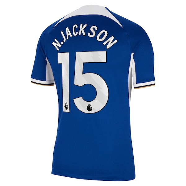 Nicolas Jackson Chelsea Nike 2023/24 Home Stadium Replica Jersey - Blue/Mint/Navy