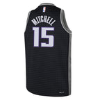 Davion Mitchell Sacramento Kings Jordan Brand Youth Swingman Jersey - Statement Edition - Black