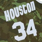 Hakeem Olajuwon Houston Rockets Hardwood Classics 1993/94 Ghost Green Swingman Jersey - Camo