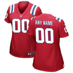New England Patriots Nike Women's Alternate Custom Jersey - Red