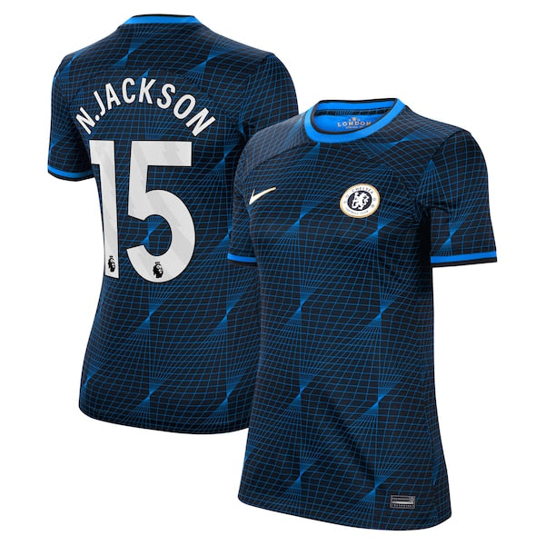 Nicolas Jackson Chelsea Nike Women's 2023/24 Away Stadium Replica Player Jersey - Navy/Blue