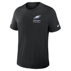 Philadelphia Eagles Nike Tall 2025 NFL Crucial Catch Tri-Blend Dri-FIT T-Shirt - Black