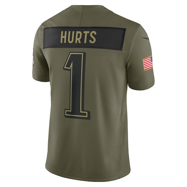 Jalen Hurts Philadelphia Eagles Nike 2025 Salute to Service Limited Jersey - Olive