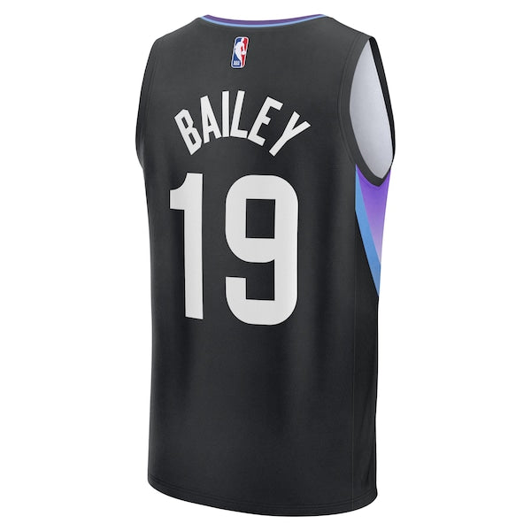 Ace Bailey Utah Jazz  Youth 2025 NBA Draft First Round Pick Fast Break Replica Jersey - Statement Edition - Black