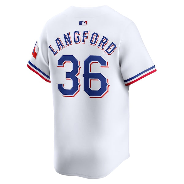 Wyatt Langford Texas Rangers Nike Home Limited Player Jersey - White