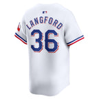 Wyatt Langford Texas Rangers Nike Home Limited Player Jersey - White
