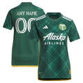 Portland Timbers adidas Women's 2024 Portland Plaid Kit Replica Custom Jersey - Green