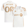 LAFC adidas Youth 2025 Secondary Replica Custom Jersey - White