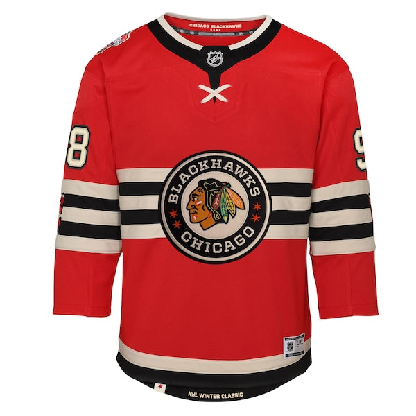 Connor Bedard Chicago Blackhawks Youth 2025 NHL Winter Classic Premier Player Jersey - Red