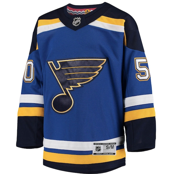 Jordan Binnington St. Louis Blues Youth Home Premier Player Jersey - Blue