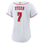 Spencer Steer Cincinnati Reds Nike Women's Home Replica Jersey - White
