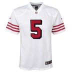 Trey Lance San Francisco 49ers Nike Youth Game Jersey - White/Scarlet