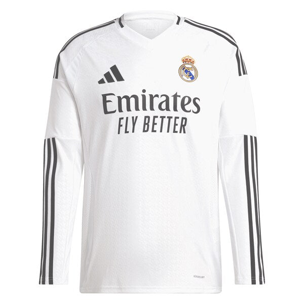 Los Merengues adidas 2024/25 Home Replica Custom Long Sleeve Jersey - White