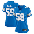 Giovanni Manu Detroit Lions Nike Women's Team Game Jersey -  Blue