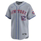 Francisco Lindor New York Mets Nike Away Limited Player Jersey - Gray/White