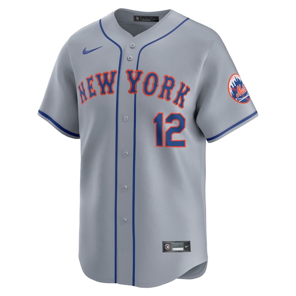 Francisco Lindor New York Mets Nike Away Limited Player Jersey - Gray/White