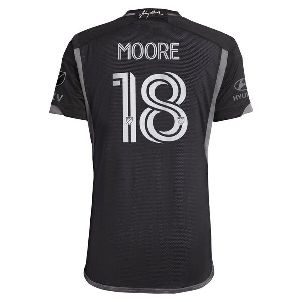 Shaq Moore Nashville SC adidas 2024 Man In Black Kit Authentic Player Jersey - Black